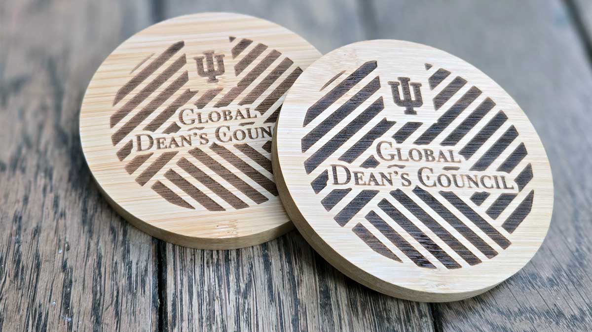 Wooden branded coasters