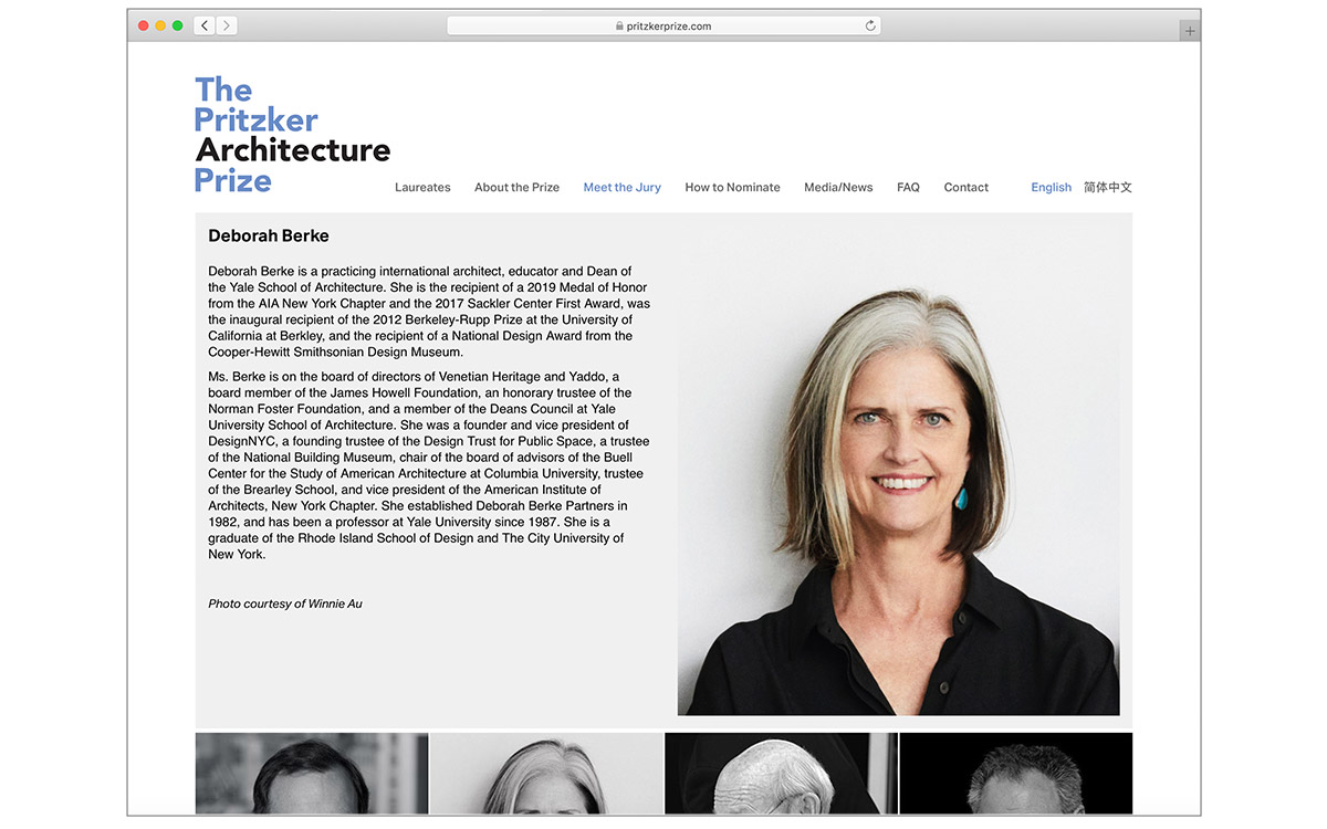 Pritzker Prize Website