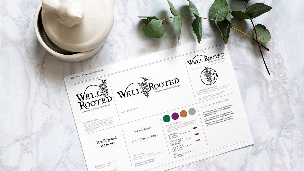 Well Rooted Logo and Brand Guidelines